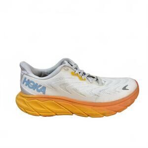 Hoka Arahi 6 Shoes Womens 9B White Orange Daily Road Race Track Running Cushion